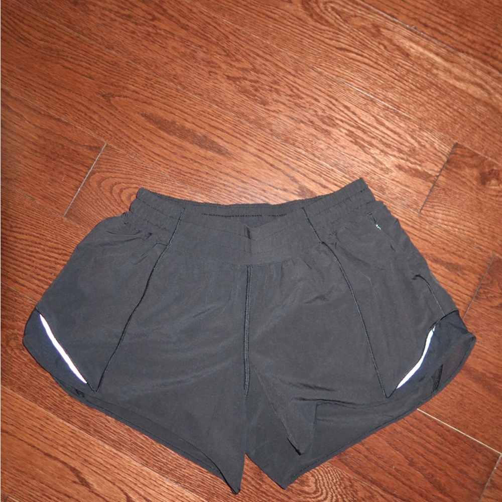 Lululemon Women’s Black Athletic Shorts with Reflective Stripes